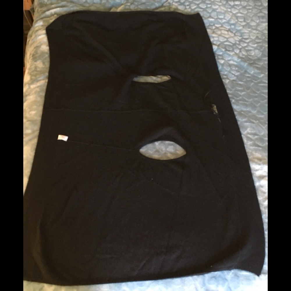 DONATING Monday ~ Black 100% Cashmere Scarf Vest - Picture 5 of 8